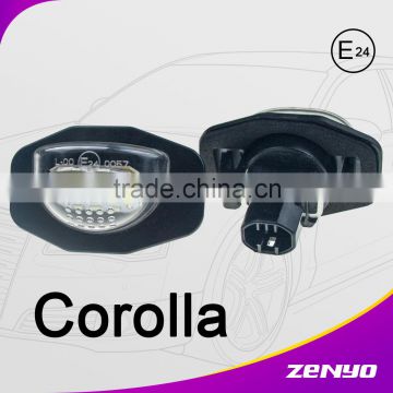 New Lowest factory price 2538SMD 6leds Corolla Led License Plate