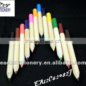 2013 3.5inch nature color pencil set with top tip/small mini color pencil