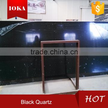 high quality black quartz flooring tiles