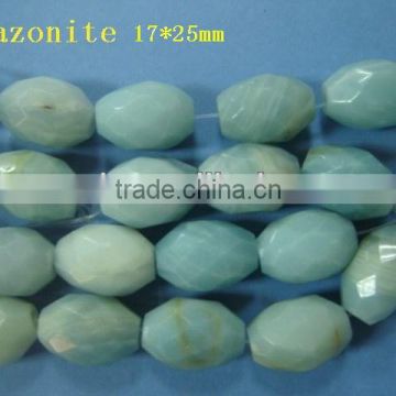 Wholesale gemstone amazonite 17*25mm rice beads faceted jewelry