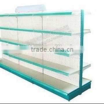 Dachang Manufacturer single side/gondola unit light duty supermarket shelf/ display rack with metal back