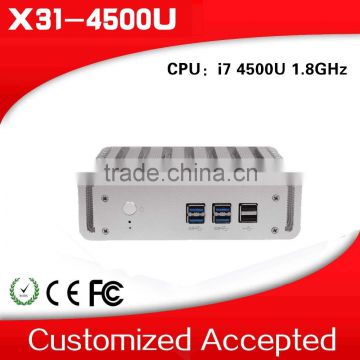 XCY Mini Pc Board Linux Mini PC i5 Mini Pc X31-4500U 4G RAM 16G SSD With 4*USB, 1*LAN,