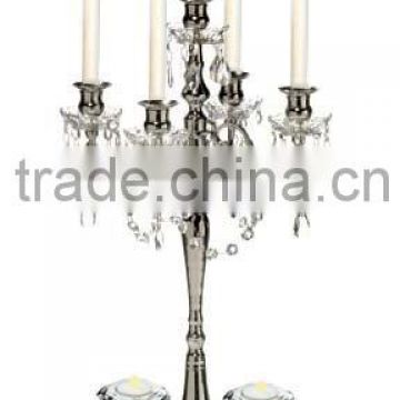 crystal decorative candelabra, Candelabra 5 candle, chandle holder, wedding candelabra, candle stand