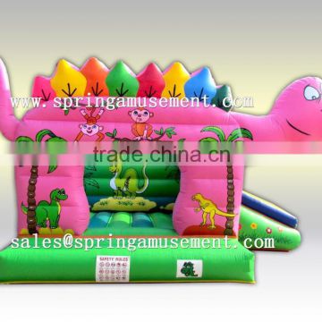 Cute little pink dinosaur model inflatable bouncy castle, jumping castle SP-AB022