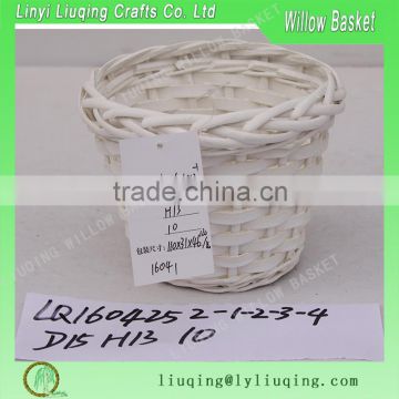 pure white color willow storage basket for plant