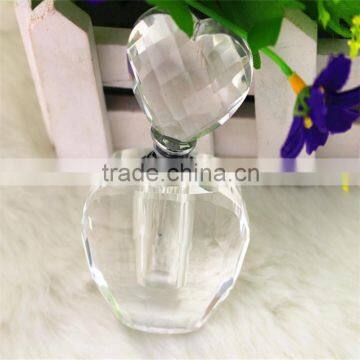 2016 hot sell Heart shaped crystal wedding favor perfume bottle