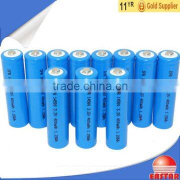 Free samples lifepo4 battery 3.2v 500mah for LED and solar