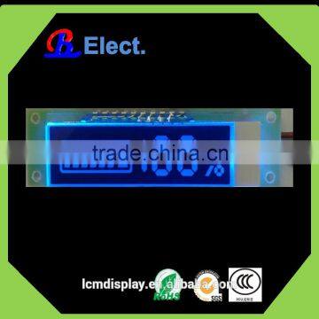 battery negative character segment electric car lcd display , charger display ,blue led