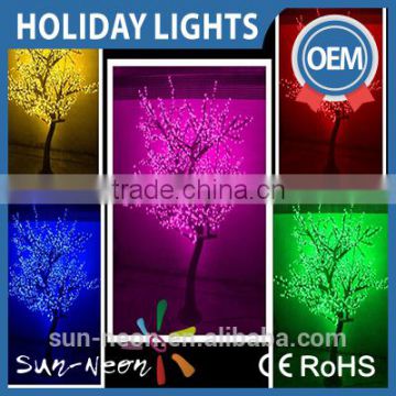Fashion Red Color Artificial Cherry Blossom Led Flower Tree Light For Christmas