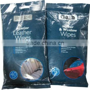 leather polishing wet wipes, leather protection cleaning wipes