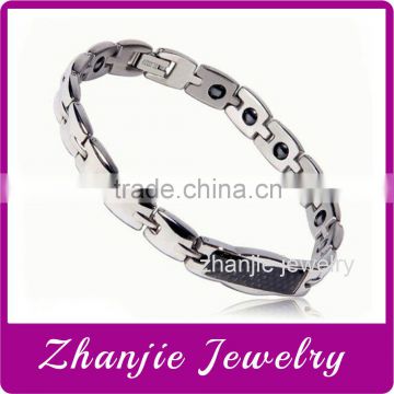 China Manufactures Supply Health Care Jewelry Tungsten 316L Stainless Steel Bio Magnetic Bracelets Design For Mens
