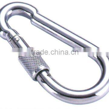 Stainless Steel Carabiner Spring Hook with Screw