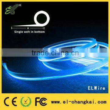 Decoration for costumes and bags High Brightness welted EL Wire
