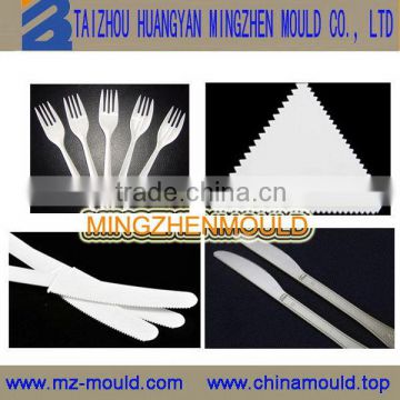 High quality unique hot runner plastic knife cutlery mould