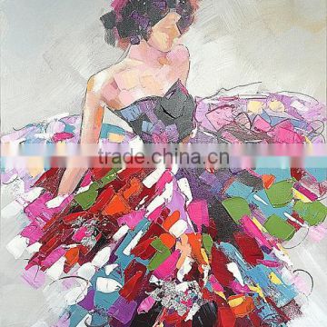 DEC012 Modern Beautiful Lonely Sex Girl Oil Painting Art For Wall Decor