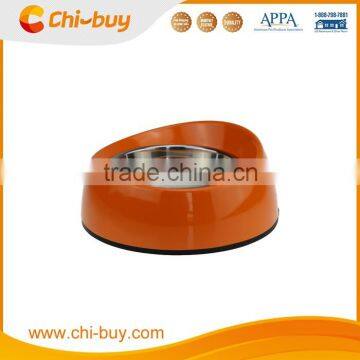 Chi-buy Orange Custom Dog Bowls Slope Dog Bowls Free Shipping on order 49usd