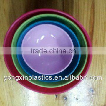 round plastic salad bowl for fruit