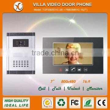 7" tft lcd color video door phone intercom system