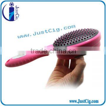 Matt surface professional massage hair brush colored easy clean plastic hair brush