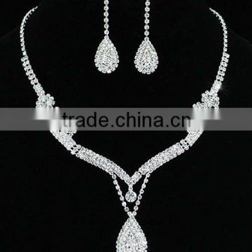 Bridal Wedding Party Crystal Necklace Earrings Set CS1201