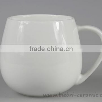 14oz Plain White Custom Ceramic Coffee Mugs Color Glazed Decal Printing
