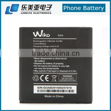 1500mah Li-ion Spice Mobile Battery for Wiko GOA