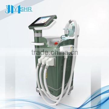 Powerful vertical Q switch RF skin soften nd yag tattoo removal with IPL machine