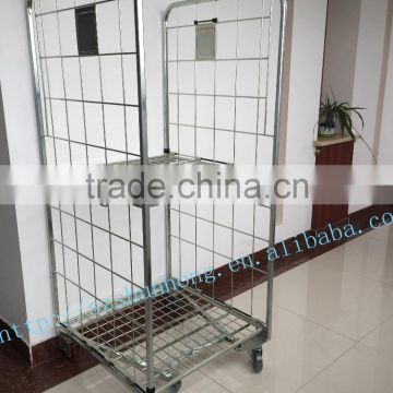 new arrival foldable heavy duty wire mesh roll container