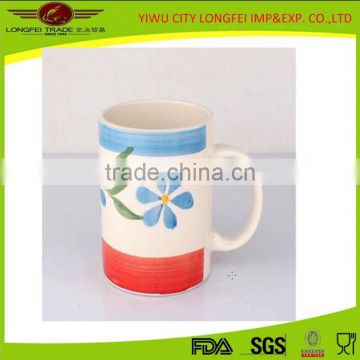 8cm Full Flower Hand-painted Ceramic Mug