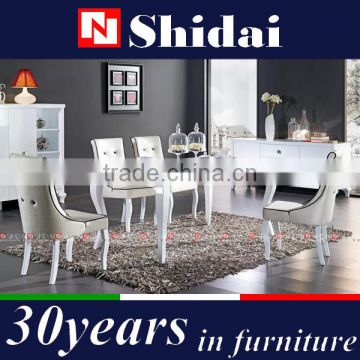 modern italian dining room furniture / modern high back dining chairs / wooden dining table and chairs N6231