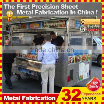 china hand push food grilling cart for sale