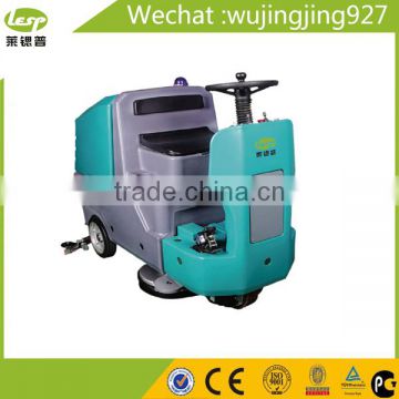 Multifunction Battery Ride on Floor Scrubber 2-Brush with Big Solution Tank