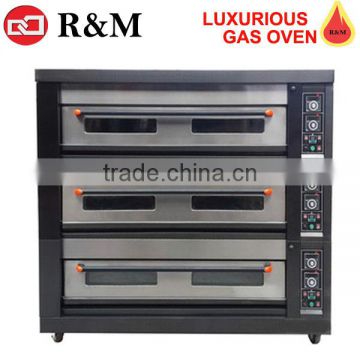 3 standing oven with steam and stone for pizza baking oven