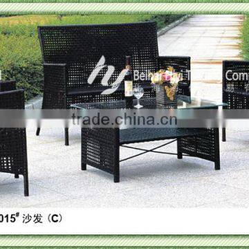 2014 hot sale metal frame and PE rattan outdoor furniture garden furniture