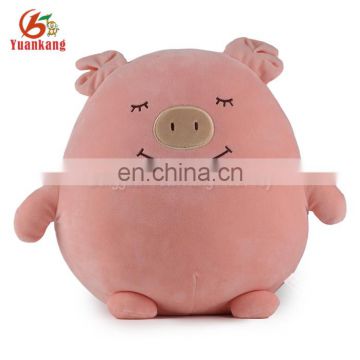 ICTI factory wholesale plush egg-shaped animal soft pig toy
