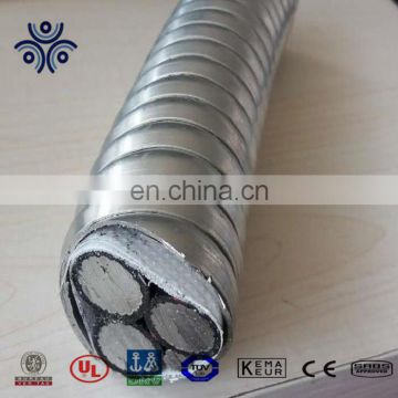 UL1569 standard xlpe insulated AA-8330 aluminum alloy conductor metal clad cable