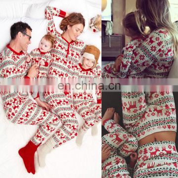 Hot Wholesale 95% Cotton Christmas Family Matching Kids Pajamas Sets