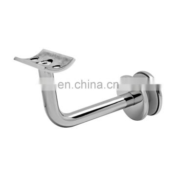 Hollow Pipe Wall Deck Stainless Steel Angle Stair Commercial Handrail Railing Glass Shelf Bracket