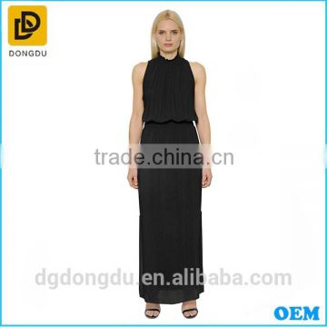 Factory wholesale OEM design summer ladies formal maxi rayon dress 2016