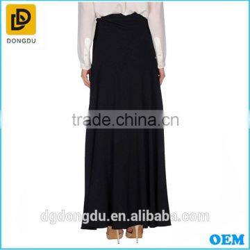 Latest design black maxi long chiffon skirts wholesale