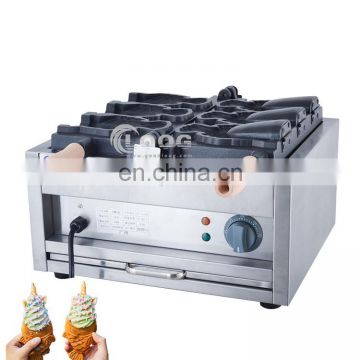 Commercial Electric Ice Cream Fish Shape Waffle Baker Taiyaki Maker Machine Open Mouth Taiyaki Grill