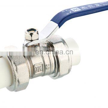 low price Brass PP-R Ball Valve Brass Ball Valve Chrome Nickel Plated Brass  With Double Union discount