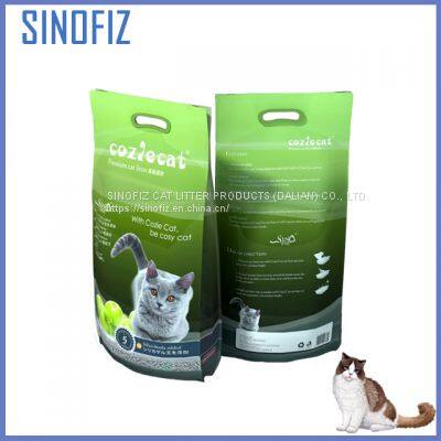 COZIE CAT/odor control bentonite cat litter/ball/1-3.5mm/apple/with silica bead/4kg