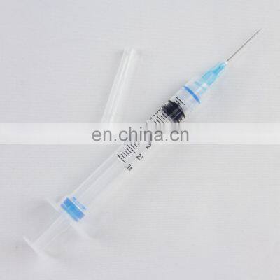 Disposable syringe medical consumables needles and syringes disposable products auto-disable syringe 3ML
