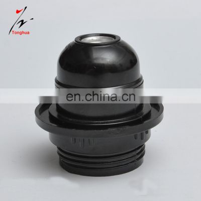 Wholesale E27 Screw Lamp Holder One Ring Black Bulb Socket