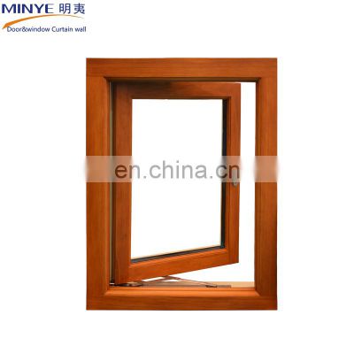 Latest design normal aluminum window wood grain casement window handle windows