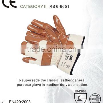 RS SAFETY Synthetic leather palm and firm grip Construction gloves
