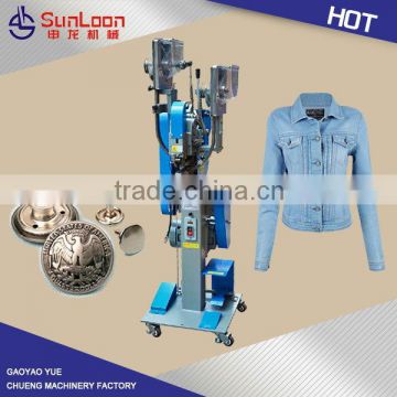 Made in china hot selling stud metal jeans button machine