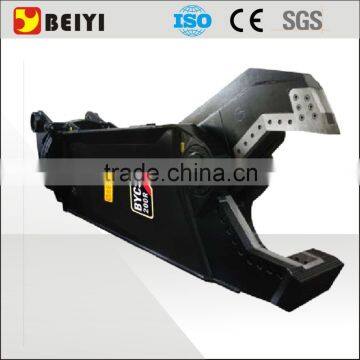 BEIYI hydraulic scrap shear for excavator with strong cylinder