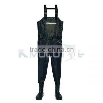 Kmucutie CHN-81206T fishing wader pants with high anti-skidding shoes